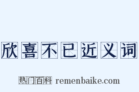 欣喜不已近义词是什么意思的图片